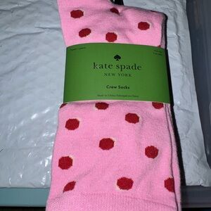 kate spade Pink Socks with Red Polka Dots